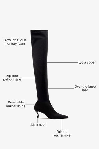 Larroudé by Nicolò B.: Anastasia Low Boot Black Lycra Pump Larroudé x Nicolò Beretta