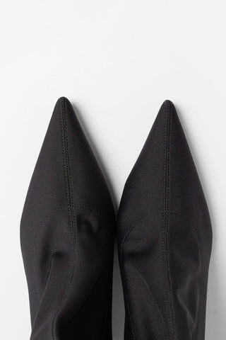 Larroudé by Nicolò B.: Anastasia Low Boot Black Lycra Pump Larroudé x Nicolò Beretta