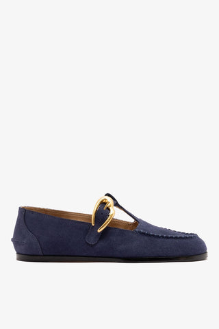 Hydra Loafer Navy Suede Loafer Larroudé