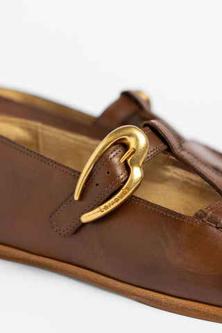Hydra Loafer Burnt Umber Leather Loafer Larroudé