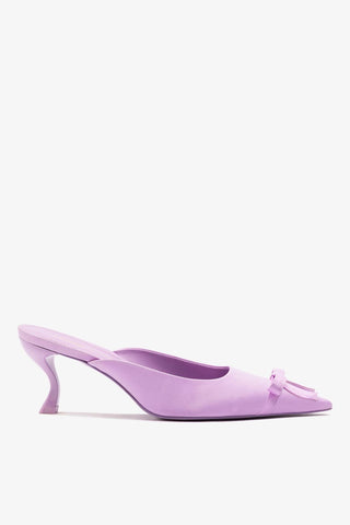 Larroudé by Nicolò B.: Maria Mule Lilac Satin Pump Larroudé x Nicolò Beretta
