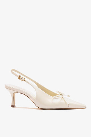 Bardot Pump Ivory Leather Pump Larroudé