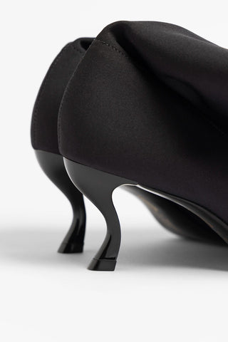 Larroudé by Nicolò B.: Anastasia Low Boot Black Lycra Pump Larroudé x Nicolò Beretta