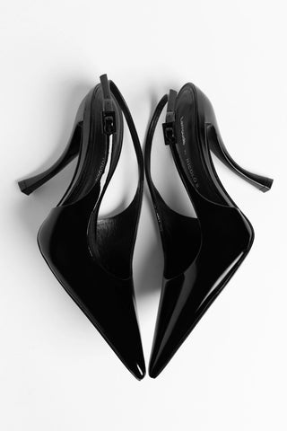 Larroudé by Nicolò B.: Grace Pump Black Patent Leather Pump Larroudé x Nicolò Beretta