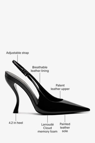 Larroudé by Nicolò B.: Grace Pump Black Patent Leather Pump Larroudé x Nicolò Beretta