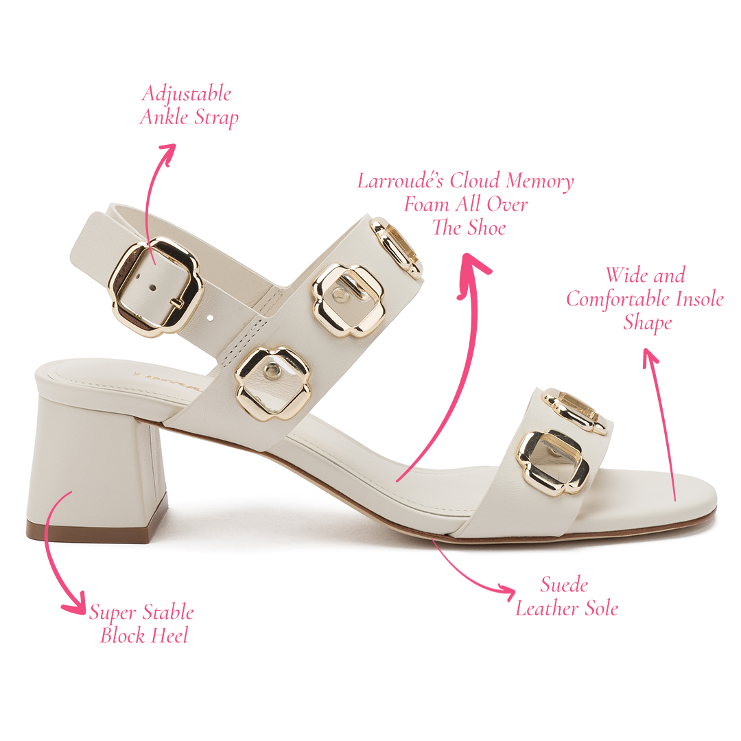 Milan Sandal In Ivory Leather