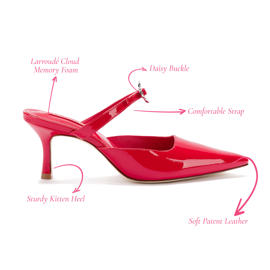Daisy Pump In Scarlet Patent Leather