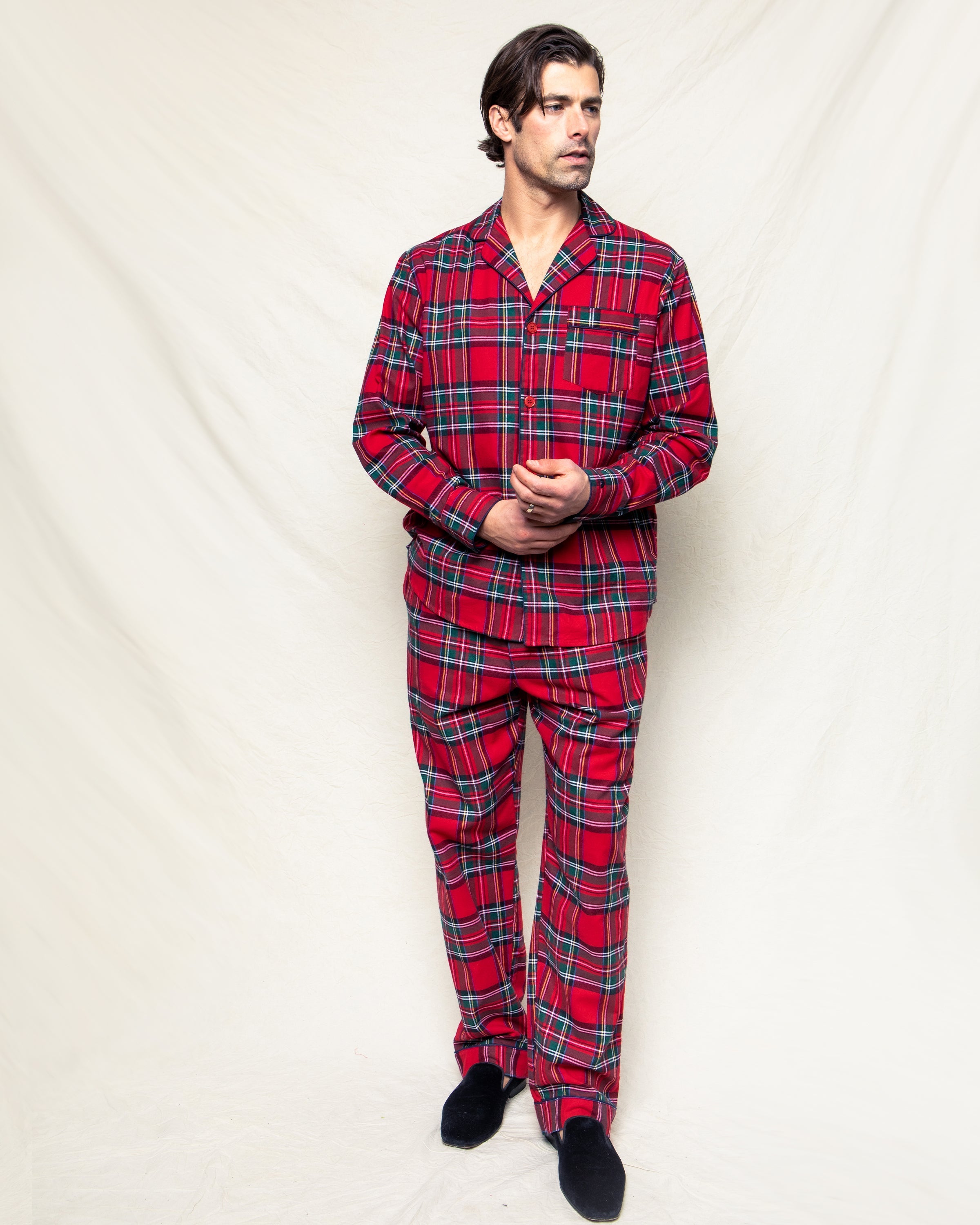 Conjunto de pijama de tartán imperial para hombre