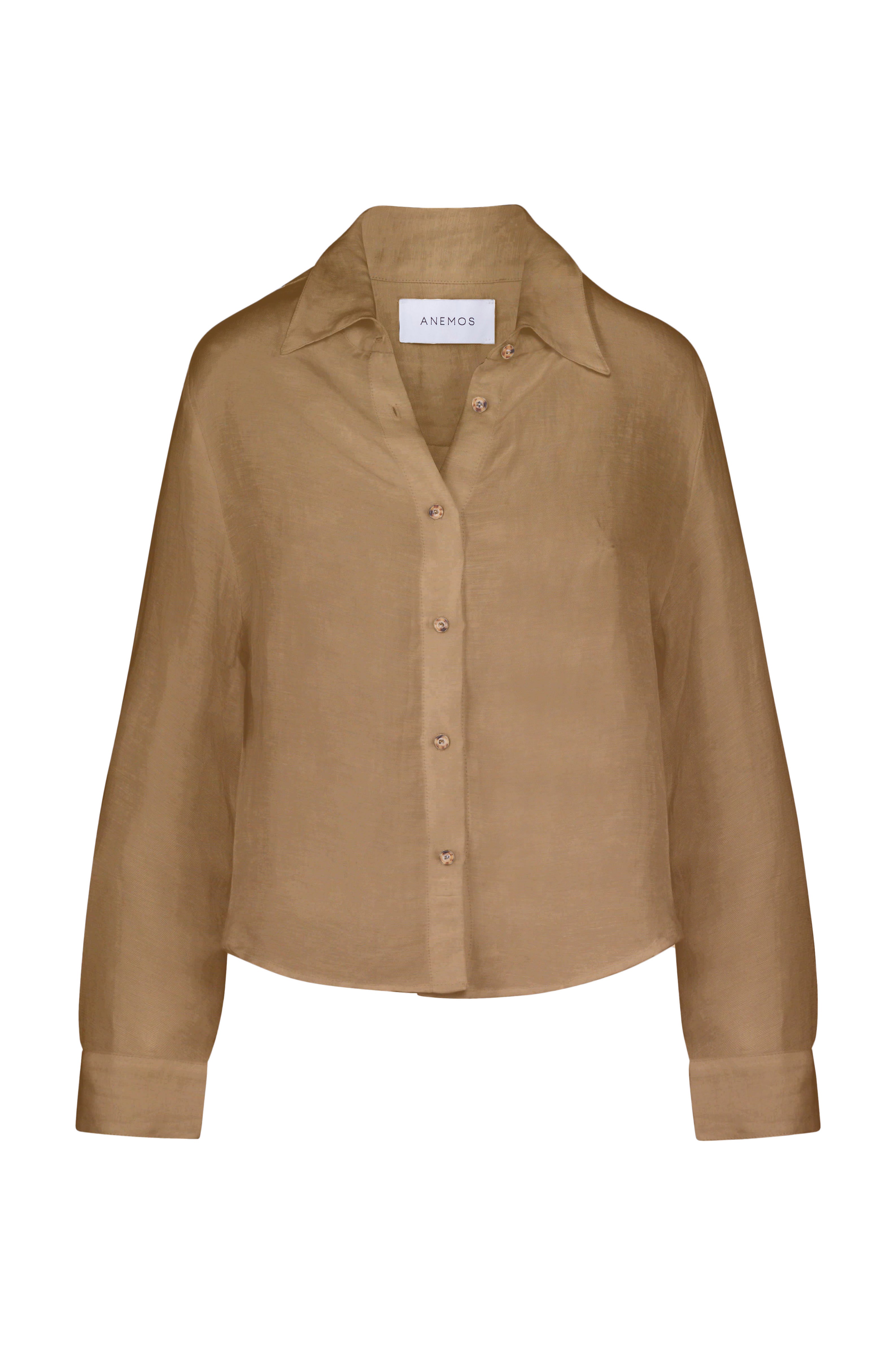 Phillips Long Sleeve Button-Down Shirt in Linen Cupro