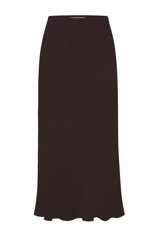 Rey Bias-Cut Skirt in Matte Crepe