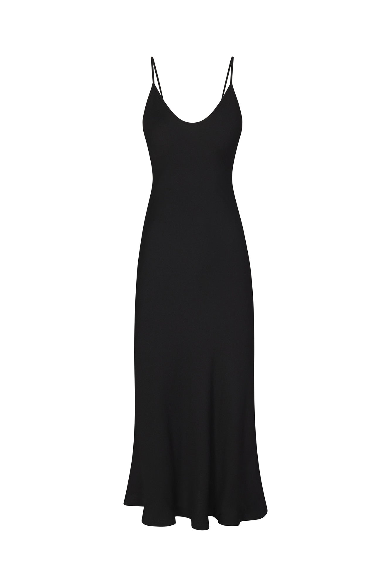 Harlow Bias Cut Slip Dress in Matte Crepe