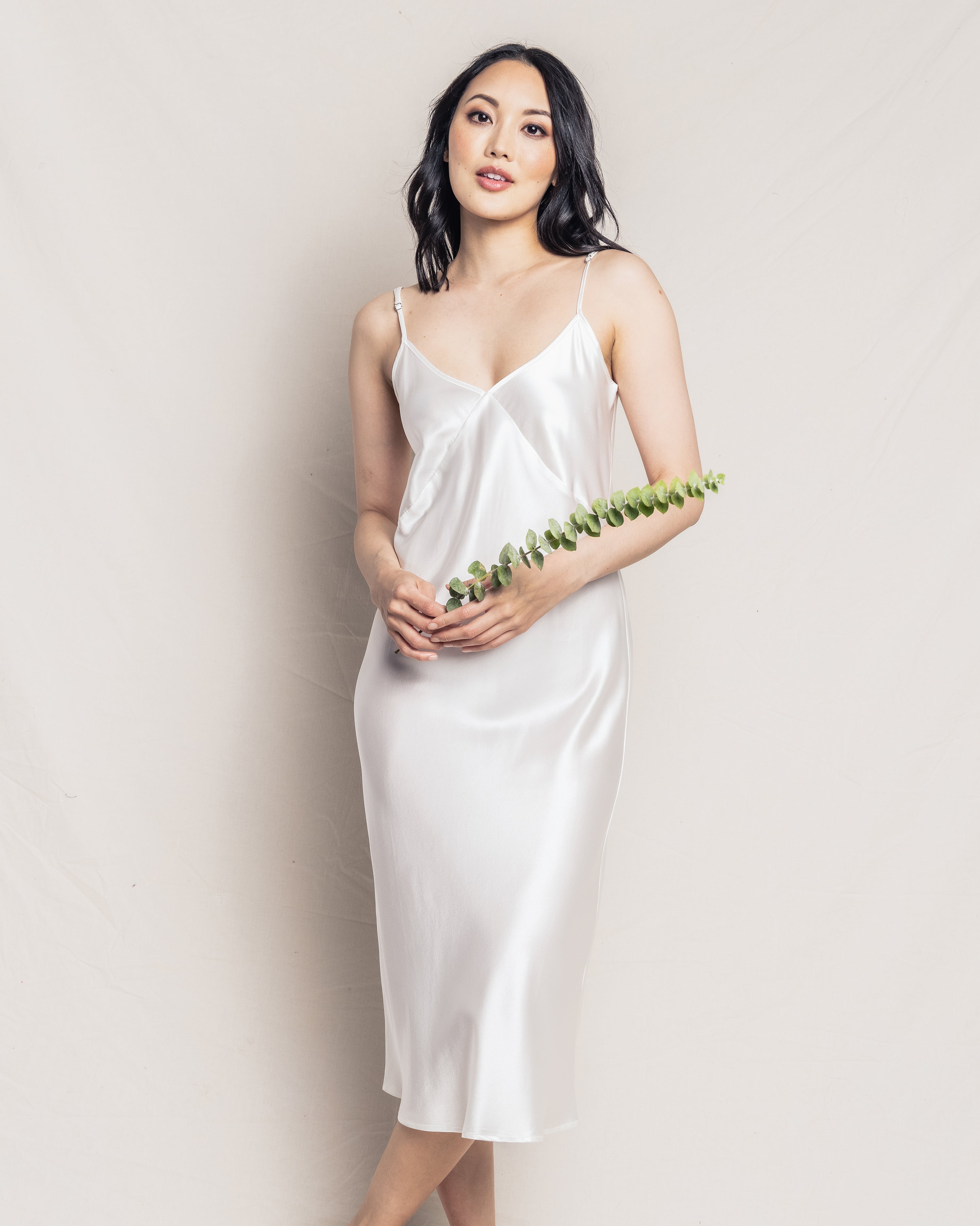 Women's Silk Cosette Nightgown in White