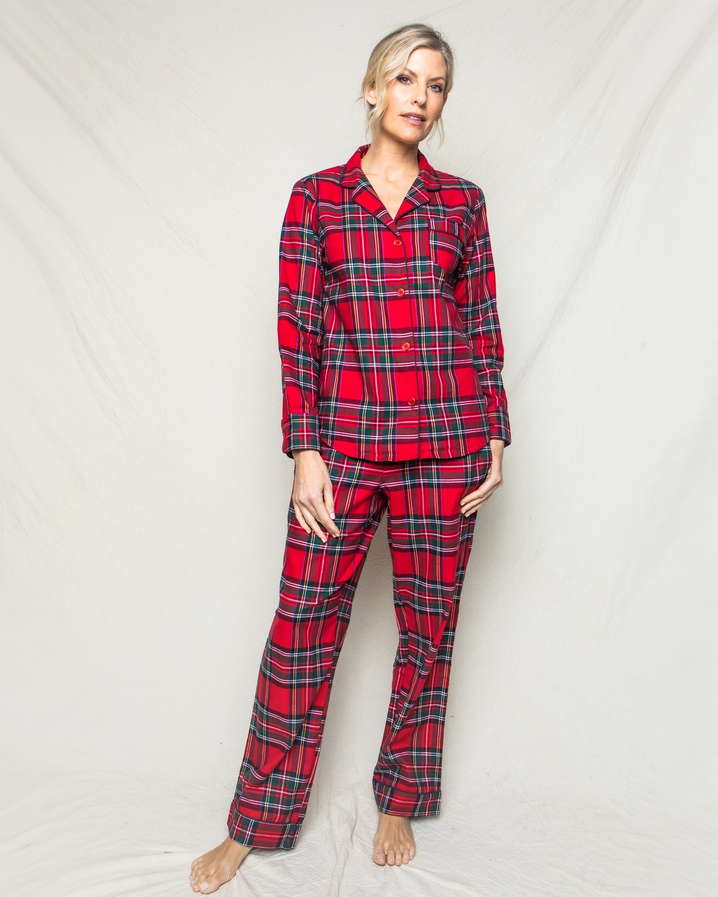 Conjunto de pijama de tartán imperial para mujer