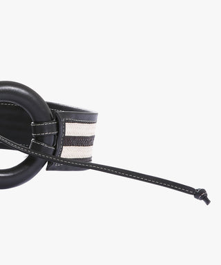 Zenú Belt in Raffia and Leather