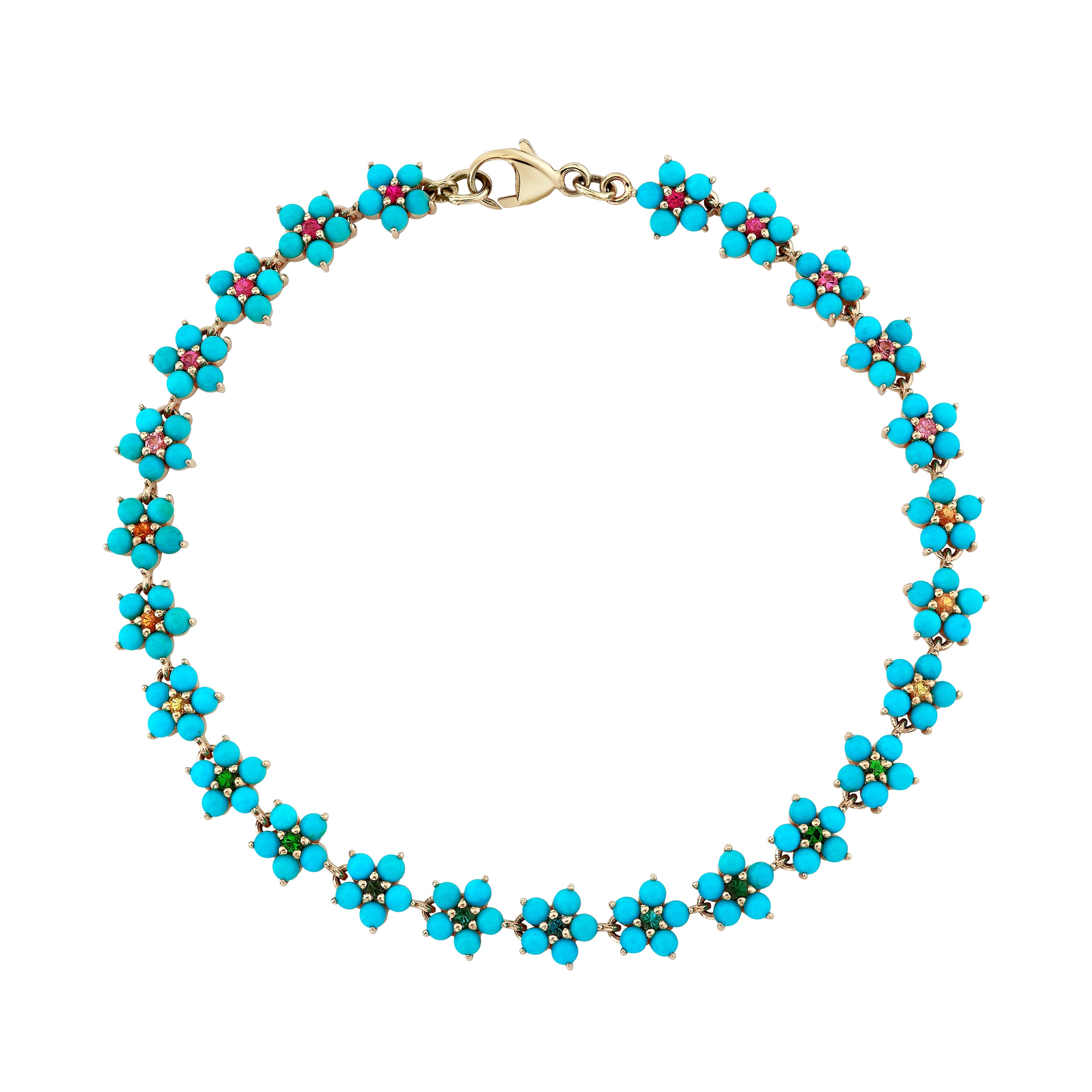 Turquoise and Tourmaline Aurora Bracelet