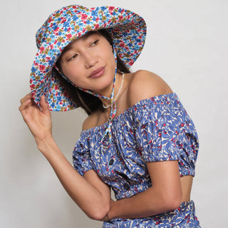 Daisy Print Sun Hat