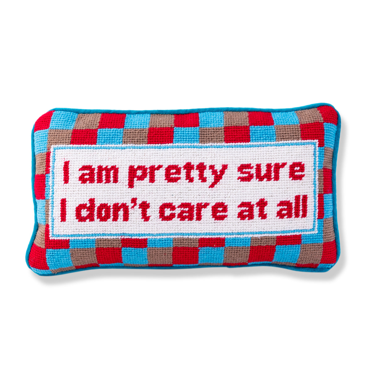 Don't Care Needlepoint Pillow