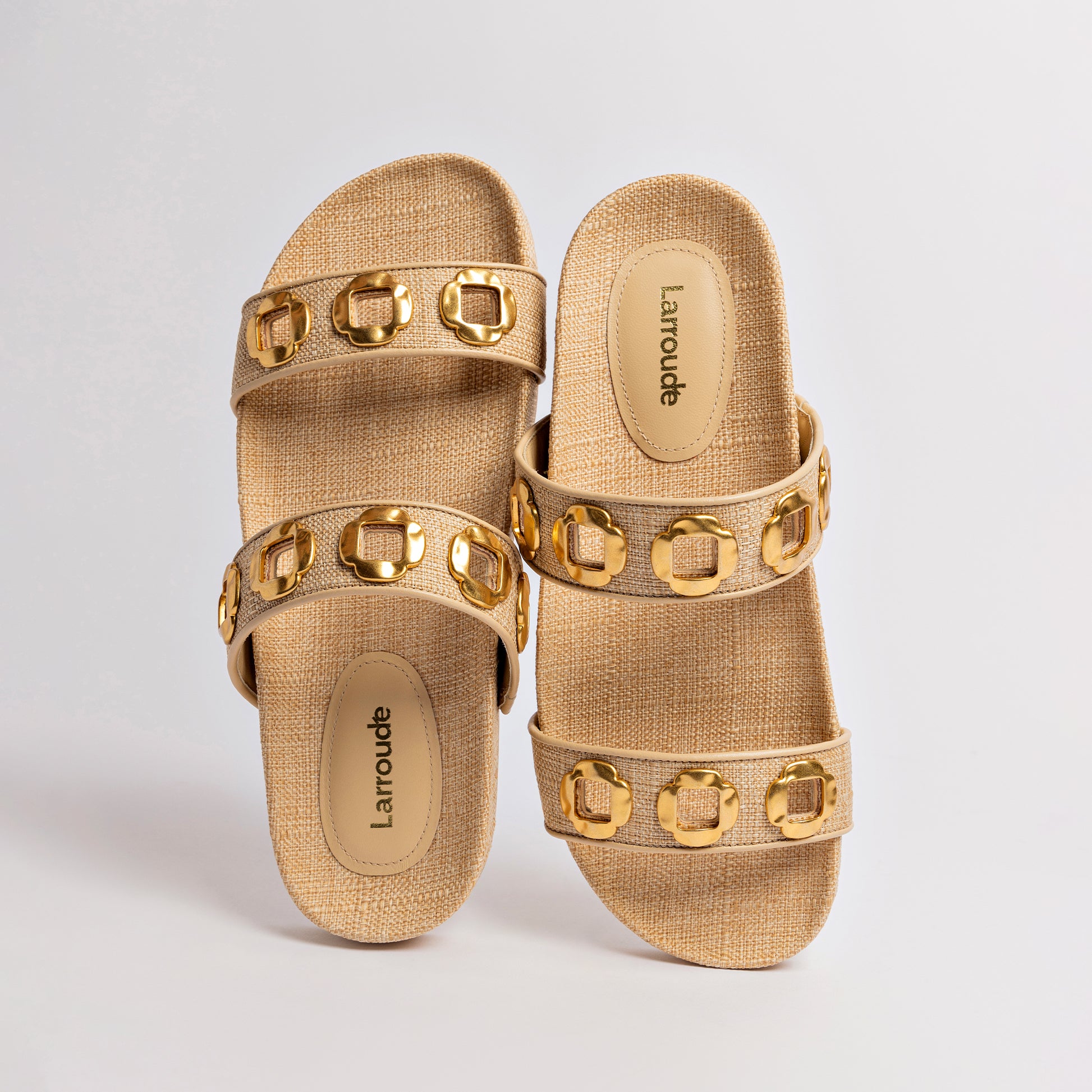 Sandalias Milan en rafia beige