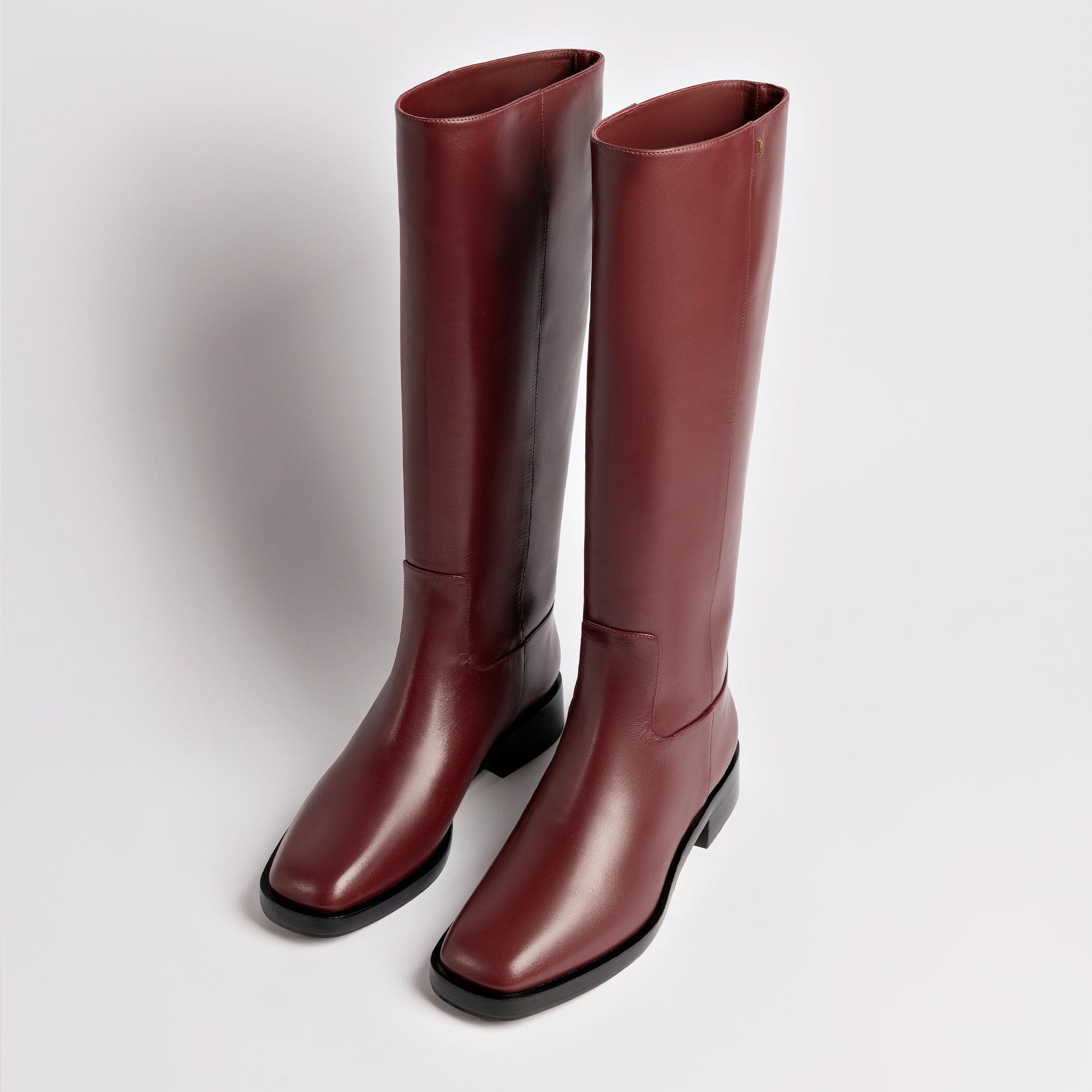 Anne Boot In Burgundy Leather