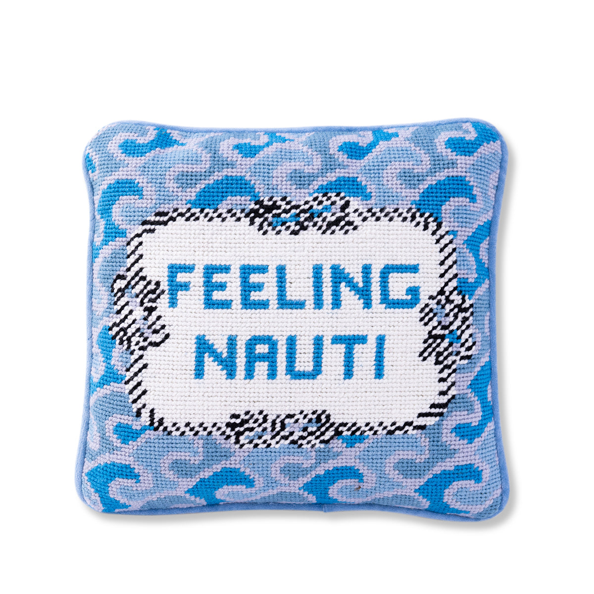 Nauti Needlepoint Pillow