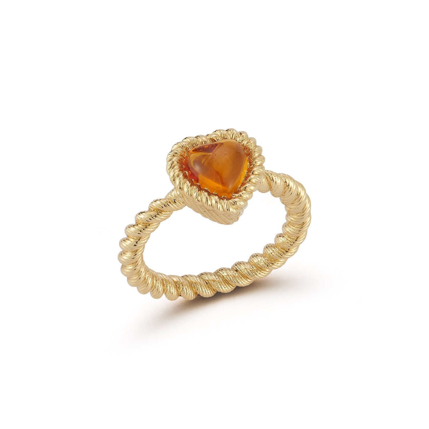 Leona Small Citrine Heart Ring