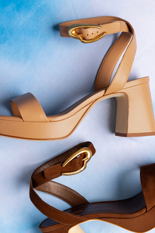 Dolly Verona Low Sandal In Tan Leather