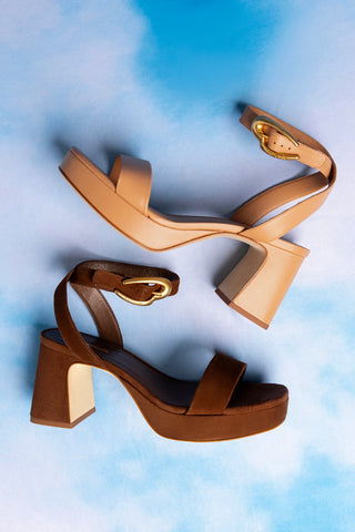 Dolly Verona Low Sandal In Burnt Umber Leather