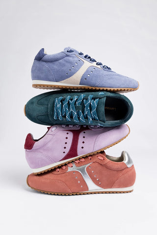 Stella Sneaker Niagara Blue Suede Sneaker Larroudé