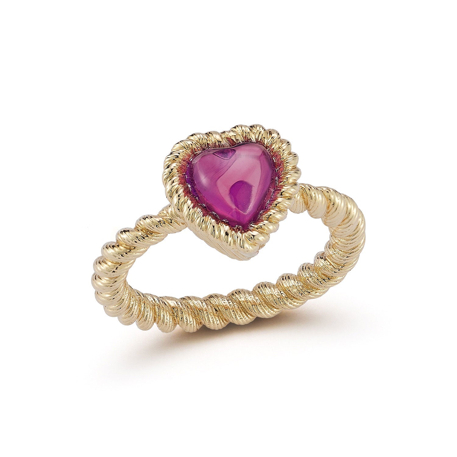 Leona Rhodolite Heart Ring