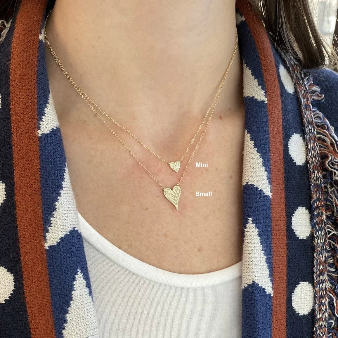 Half Pave Heart Necklace – SHOPSHYMI