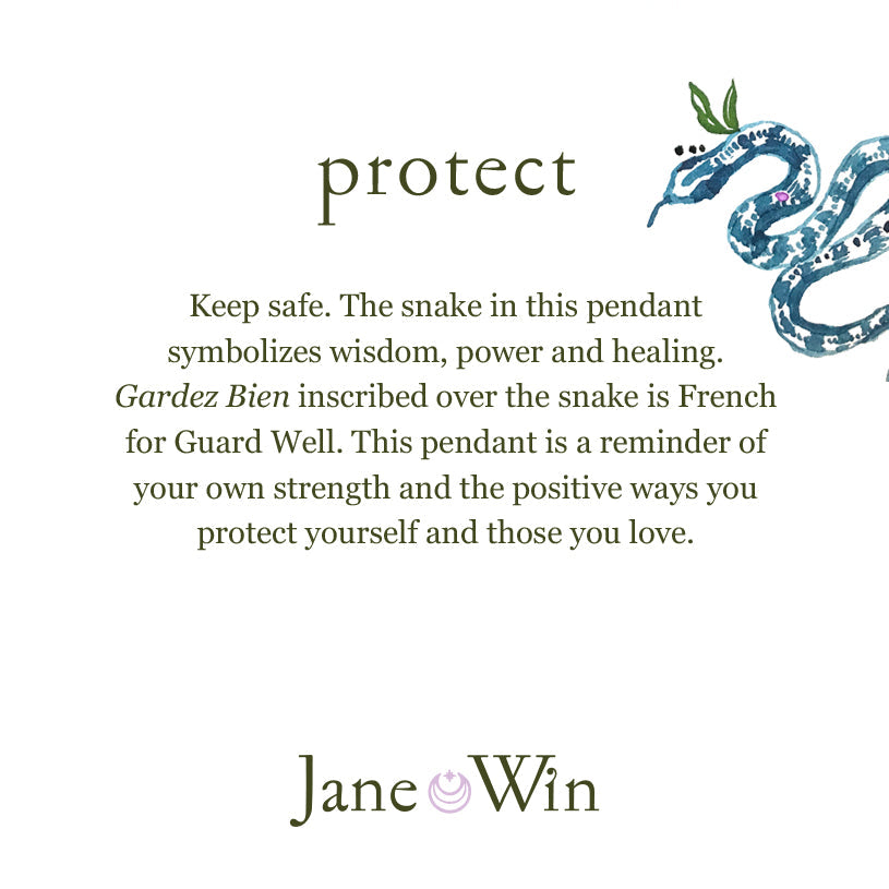 PROTECT JW Original Pendant Coin in Green Enamel