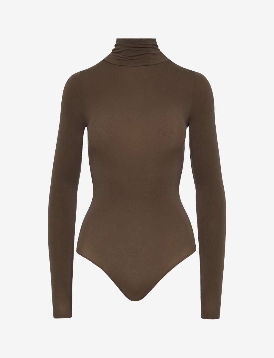 Wolford Colorado Long Sleeved Turtleneck Bodysuit in White