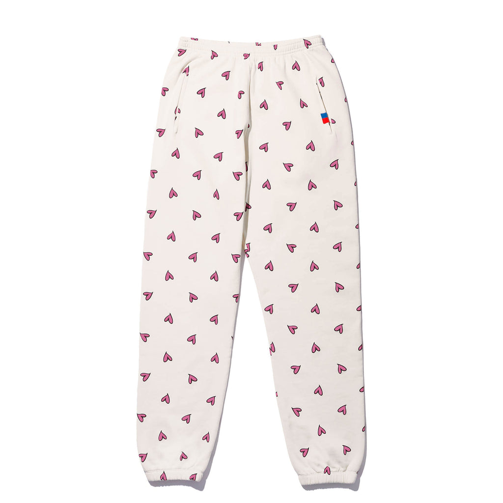 The All Over Heart Sweatpants - Heather Grey/Pink – KULE