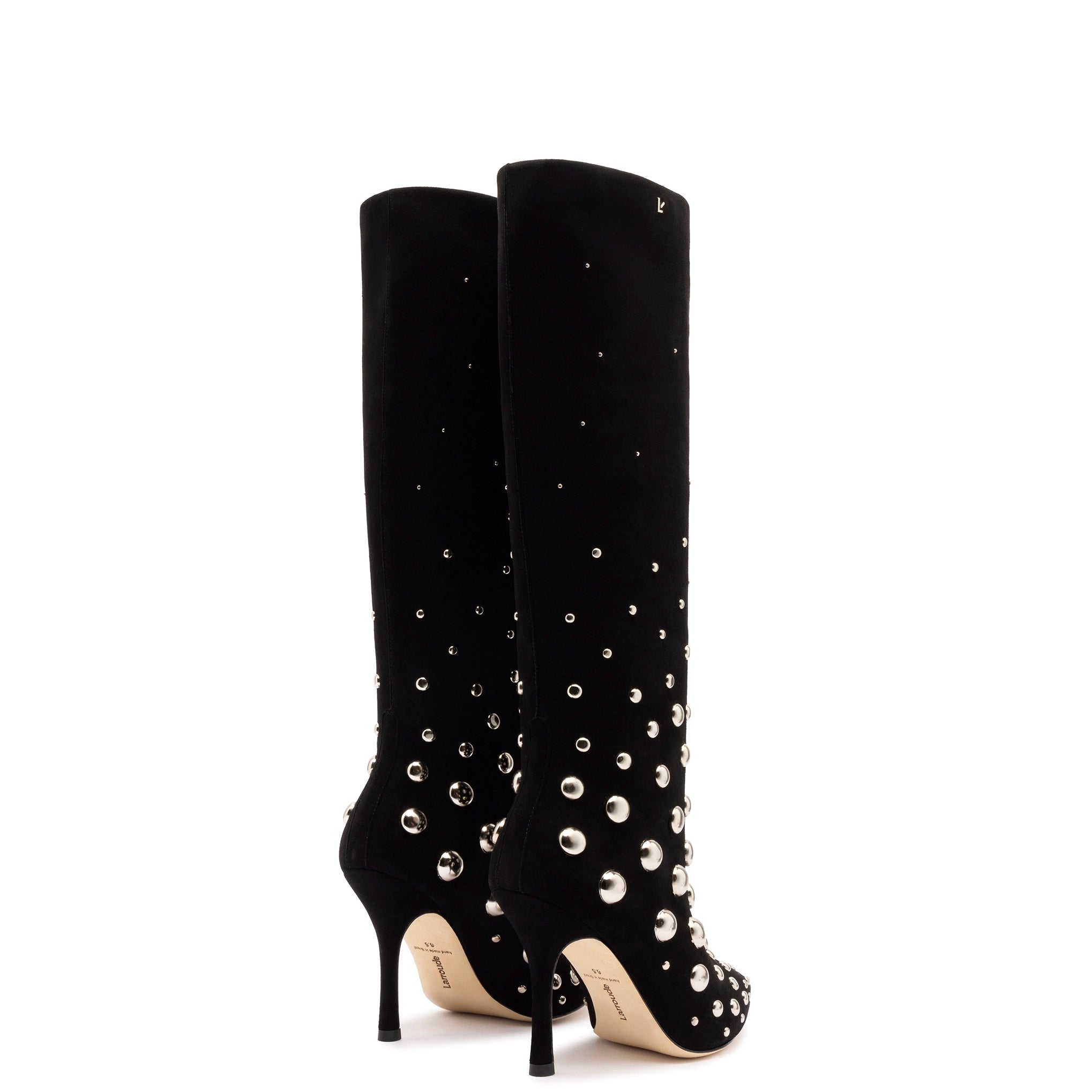 Botín Kate Studs en ante negro