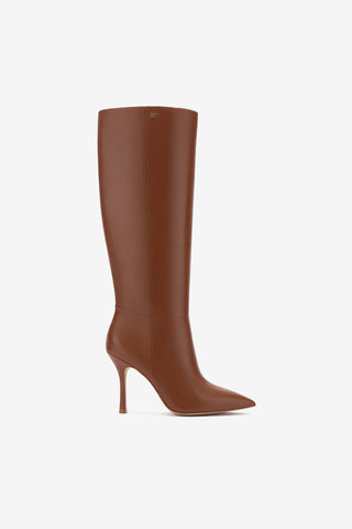 Kate Boot In Caramel Leather Boot Larroudé