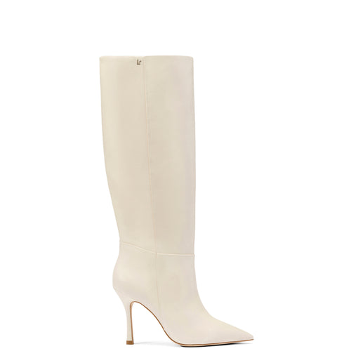 Kate Boot In Ivory Leather | Larroude Shoes