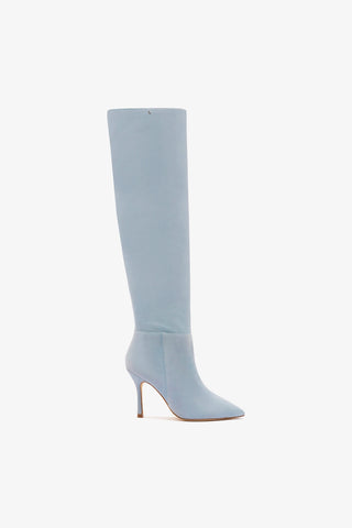 Kate Hi Boot In Light Blue Suede