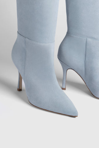 Kate Hi Boot In Light Blue Suede