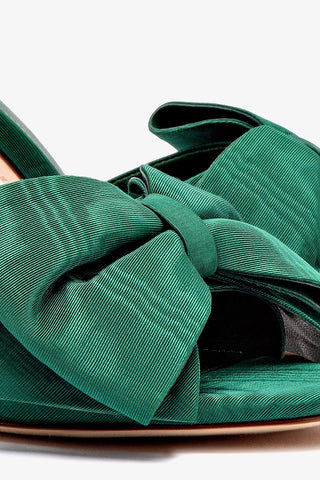 Elle Mule In Emerald Fabric