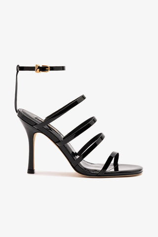 Sasha Sandal In Black Patent Leather