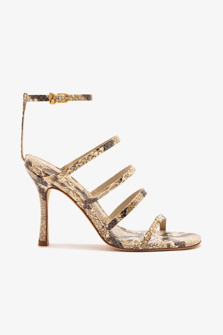 Sasha Sandal In Natural Snake Leather