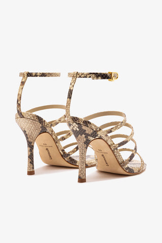 Sasha Sandal In Natural Snake Leather