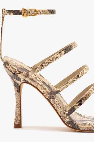 Sasha Sandal In Natural Snake Leather
