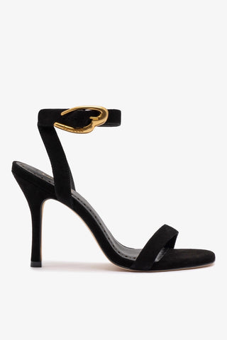 Verona Sandal In Black Suede