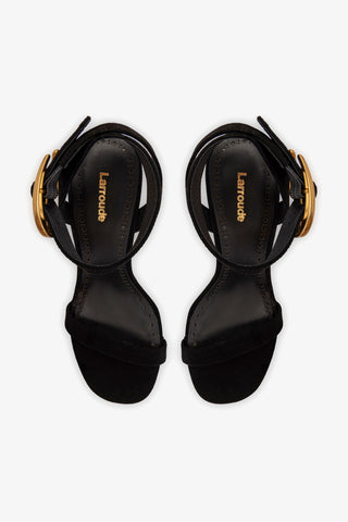 Verona Sandal In Black Suede