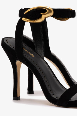 Verona Sandal In Black Suede