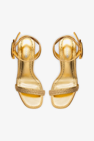 Verona Sandal In Gold Metallic Leather