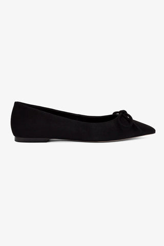 Lee Flat In Black Suede