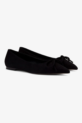 Lee Flat In Black Suede