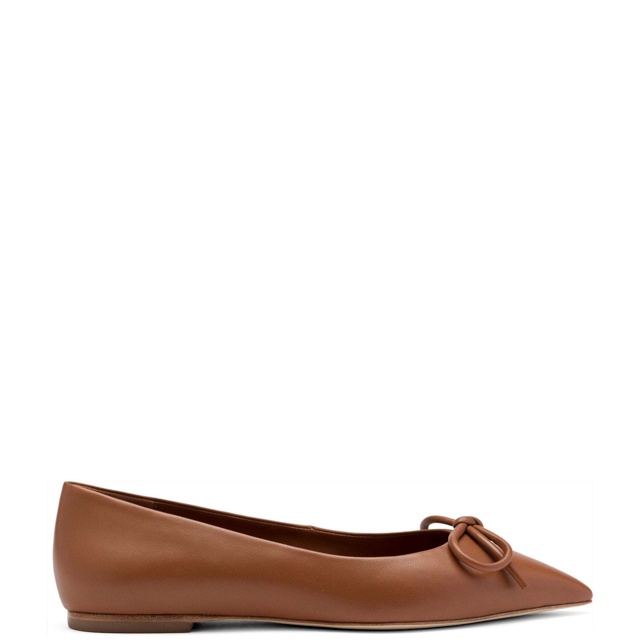 Lee Flat In Caramel Leather
